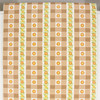 1970s Retro Vintage Wallpaper Orange Yellow Flowers on Brown Vinyl