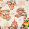 1970s Retro Vintage Wallpaper Orange Powder Room Cherub