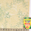 1930s Vintage Wallpaper Green Flowers on Faux Grass Cloth
