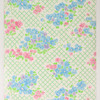 1970s Retro Vintage Wallpaper Pink Blue Flowers