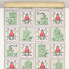 1950s Vintage Wallpaper Red Blue Green Kitchen 