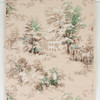 1950s Vintage Wallpaper Scenic New England Carriage