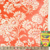 1970s Retro Vintage Wallpaper Pink White Flowers on Red