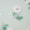 1940s Vintage Wallpaper White Flowers on Small Blue Check