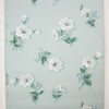 1940s Vintage Wallpaper White Flowers on Small Blue Check