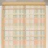 1930s Vintage Wallpaper Peach Green Plaid