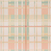 1930s Vintage Wallpaper Peach Green Plaid