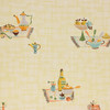 1960s Vintage Wallpaper Picnic on Yellow