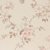 1950s Vintage Wallpaper Pink Flowers on Beige