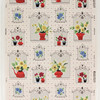 1940s Vintage Wallpaper Yellow Red Blue Flowers