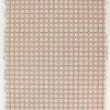 1950s Vintage Wallpaper Pink Gold Geometric on Brown