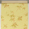 1960s Vintage Wallpaper Small Flowers Spiky Leaves on Yellow