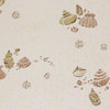 1960s Vintage Wallpaper Brown Gold Seashells