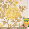 1970s Vintage Wallpaper Large Yellow Roses