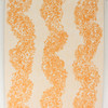 1970s Vintage Wallpaper Orange Swirl Flock