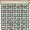 1950s Vintage Wallpaper Pink Green Birds on Gray