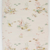 1960s Vintage Wallpaper Orange Green Fish and Seashells