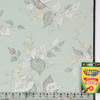 1940s Vintage Wallpaper White Leaves Yellow Flowers on Green