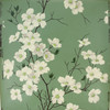 1950s Vintage Wallpaper Dogwood Tree