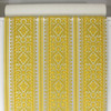 1970s Vintage Wallpaper Retro Yellow and Gold Flock