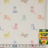 1980s Vintage Wallpaper Pastel Puppies and Kittens