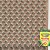 1940s Vintage Wallpaper Small Yellow Flowers on Brown