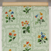 1940s Vintage Wallpaper Orange Yellow Flowers on Green
