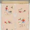 1940s Vintage Wallpaper Pink Nursery Country Scene