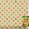 1950s Vintage Wallpaper Hard Candy Shapes on Yellow