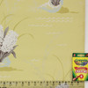1940s Vintage Wallpaper White Flowers Seashells on Yellow