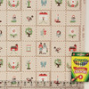 1950s Vintage Wallpaper Folk Art on Beige