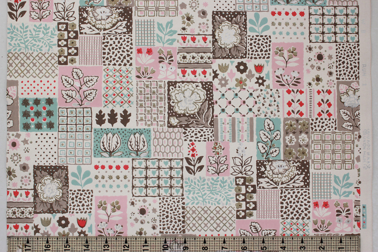 1950s Vintage Wallpaper Patchwork Quilt - Rosie's Vintage Wallpaper