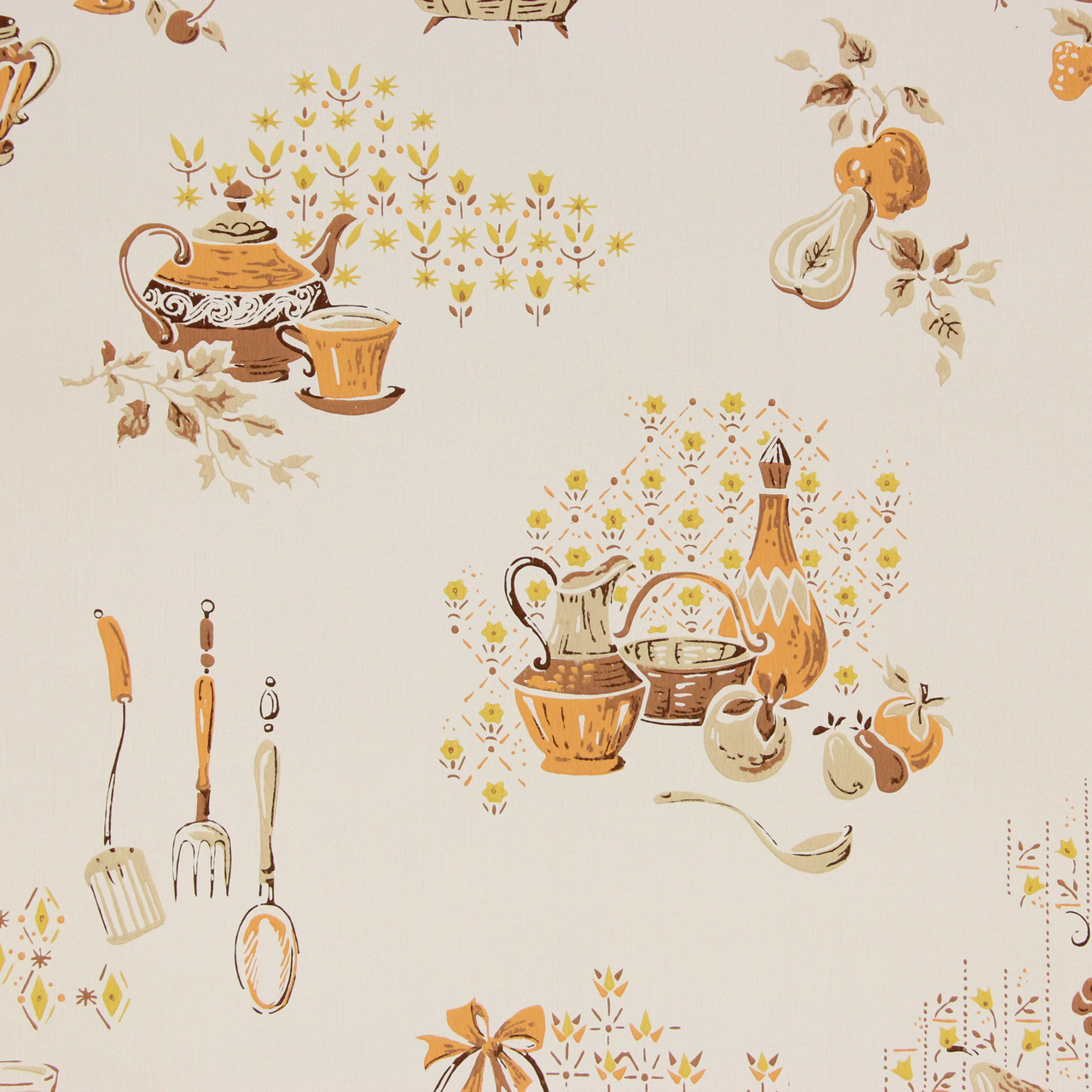 Floral Wallpaper in Kitchen with Cabinets and Appliances Matching Stock  Image  Image of pattern matching 276665367
