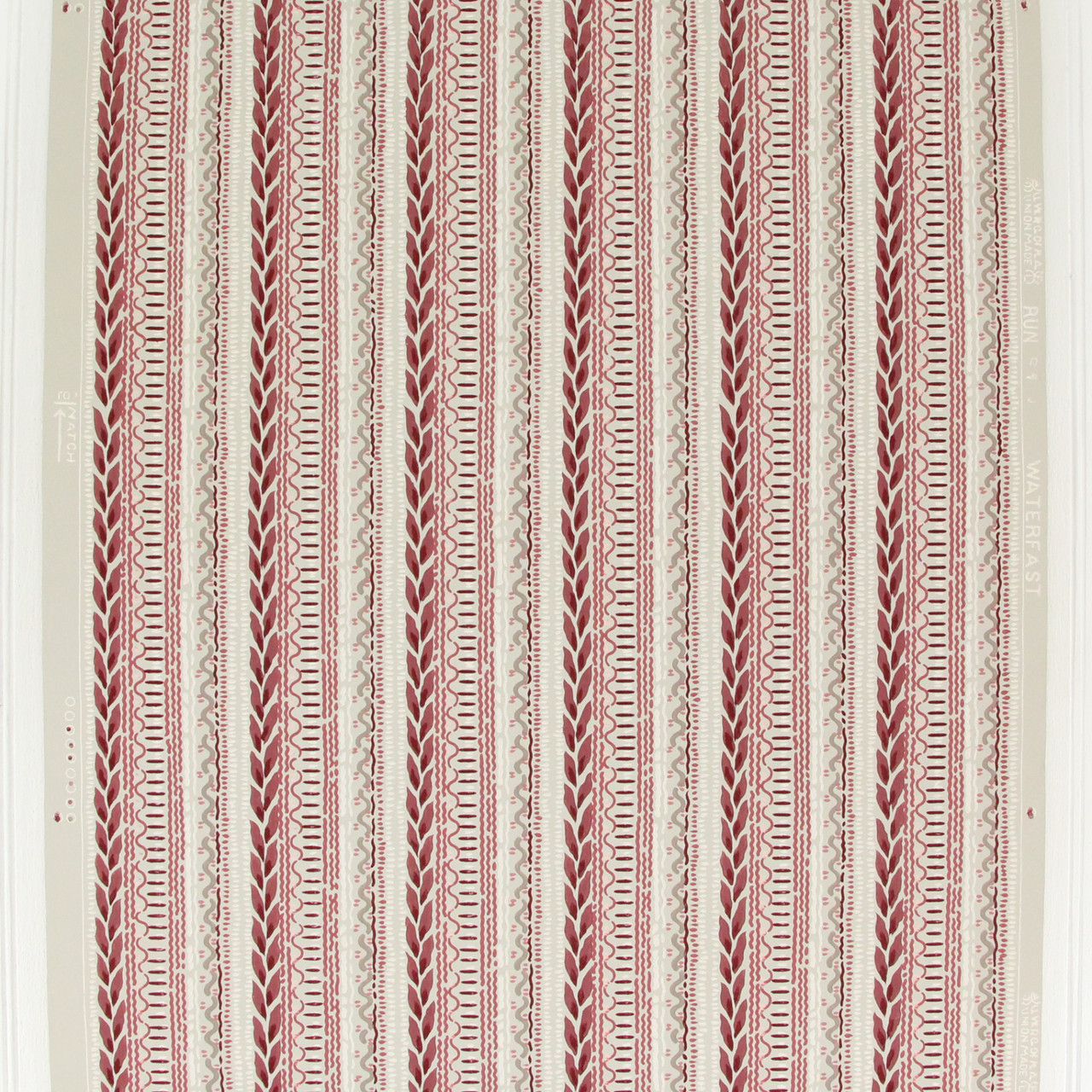 vintage red stripe wallpaper