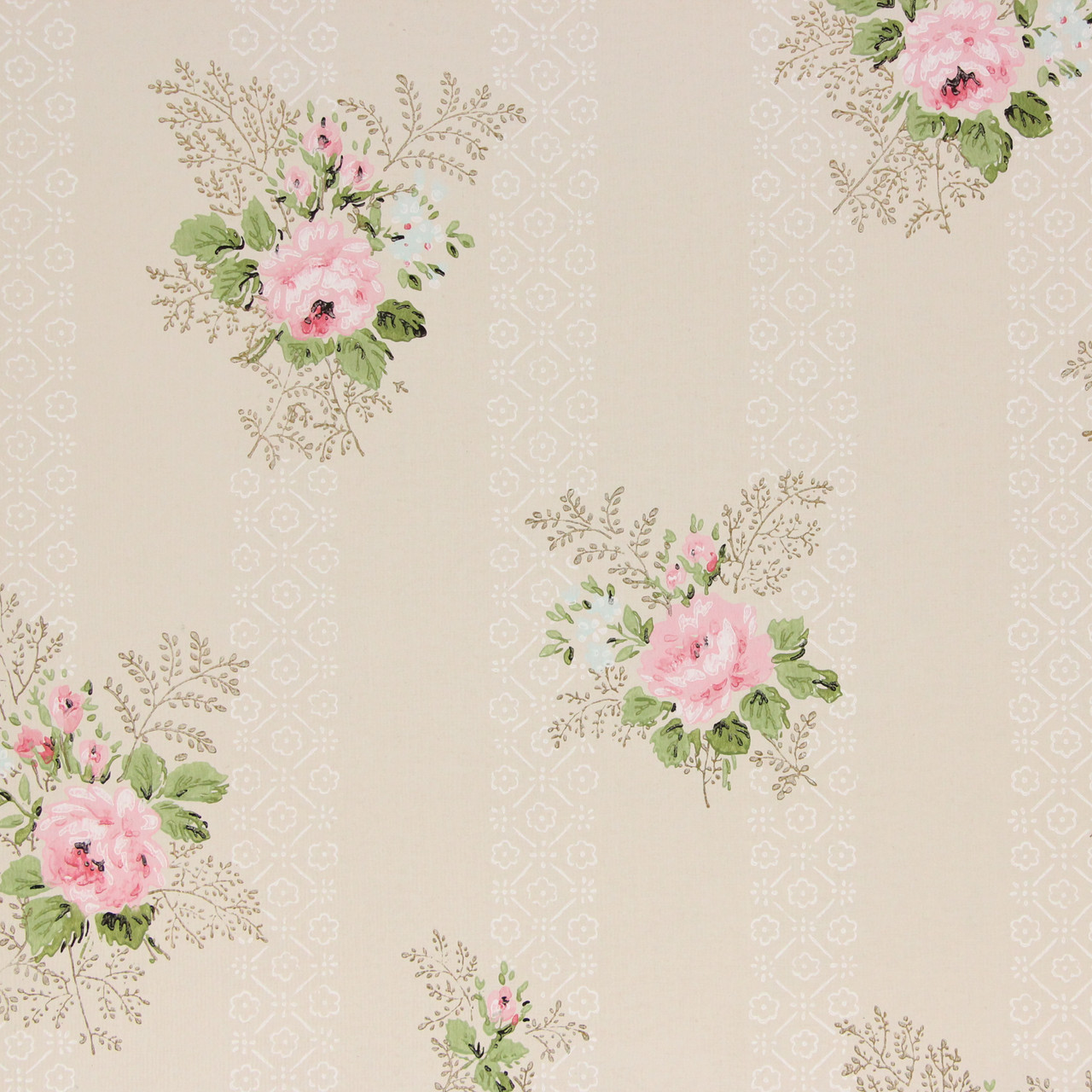 Muted Pink and Gray Floral Wallpaper - Sold by the Roll – Rachel Ashwell  Shabby Chic Couture
