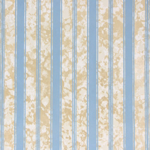 1970s Vintage Wallpaper Flock Blue Stripe
