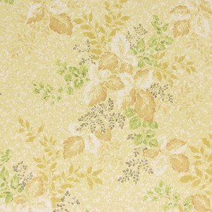 1960s Vintage Wallpaper Yellow and White Leaves