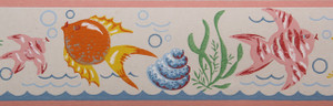 Trimz Vintage Wallpaper Border Fish