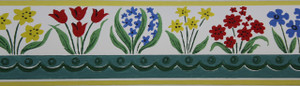 Trimz Vintage Wallpaper Border Flower Garden