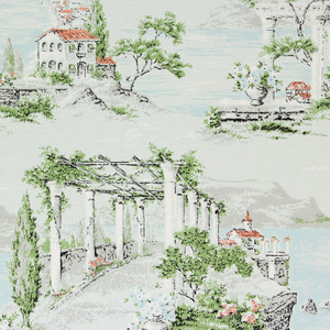 1950s Vintage Wallpaper Scenic Island Beauty