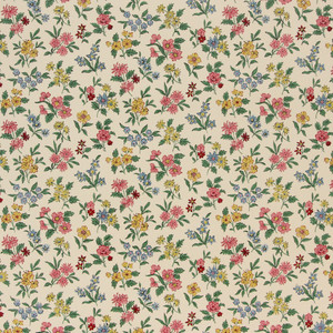 1950s Vintage Wallpaper Marblehead Chintz on White