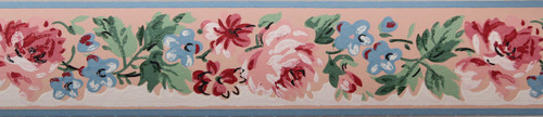Imperial Vintage Wallpaper Border Rose Pink