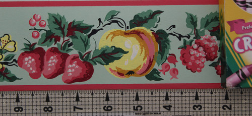 Imperial Vintage Wallpaper Border Fruit Green