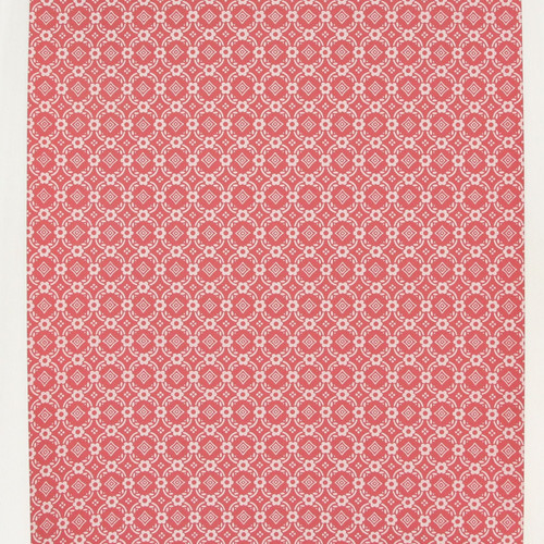 1950s Vintage Wallpaper Thomas Strahan Red Geometric