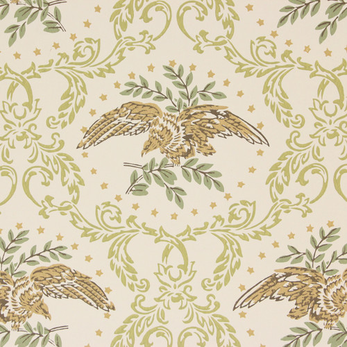 1970s Vintage Wallpaper Thomas Strahan Americana Eagles