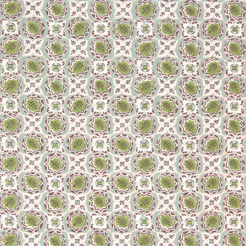 1950s Vintage Wallpaper Pink Green Geometric