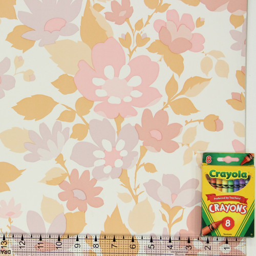 1970s Vintage Wallpaper Retro Pink Flower - Rosie's Vintage Wallpaper