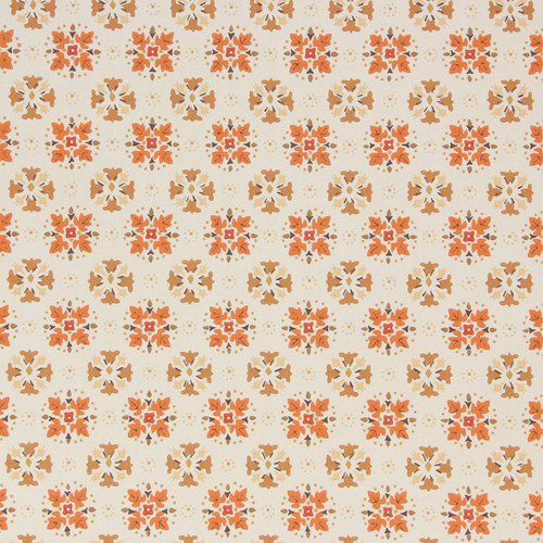 1960s Vintage Wallpaper Brown Orange Geometric