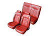 1979-1982 Ford Mustang Base Model Hatchback - Front & Solid Rear Seat Upholstery Set - Leather