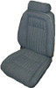 1992-1993 Ford Mustang Convertible Front & Rear Seat Upholstery Set - Leather Inserts w/ Matching Bolsters, Sides & Back